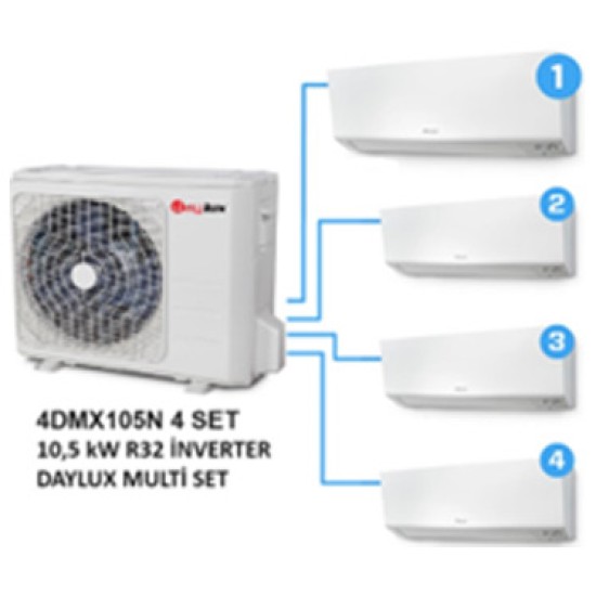 DAİKİN Daylux Multi Inverter Set 9000 / 9000 / 12000 / 12000 BTU/h R32